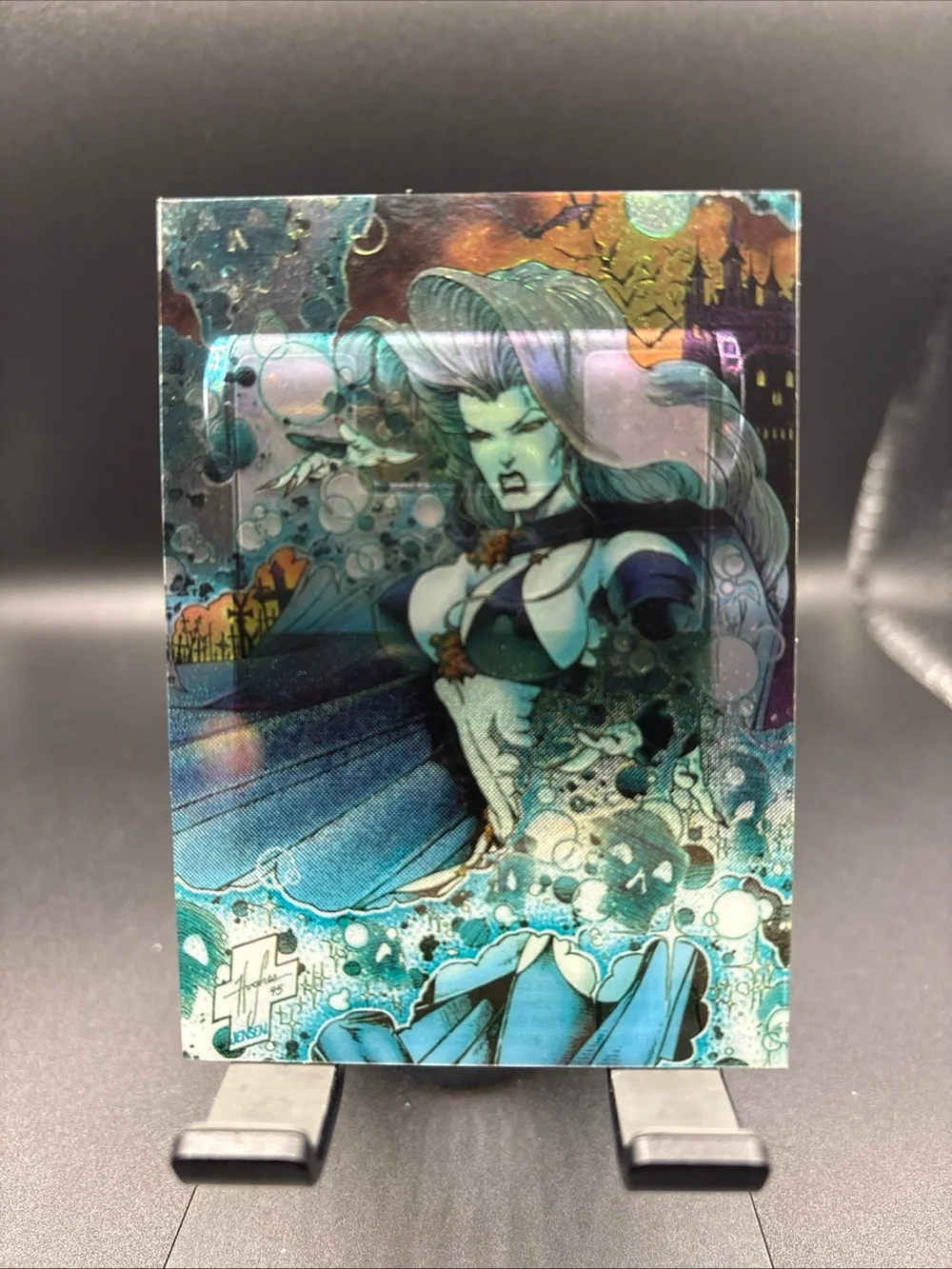 Lady Death 1995 All Chromium Series 2 Mystery Chase Card M1 Clear Chrome!